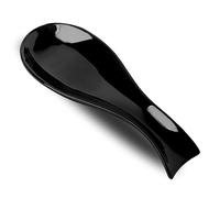 Hasense Spoon Rest for Stove Top, Large Ceramic Spoon Holder for Kitchen Counter, Cooking Utensil Rest for Spatula Ladle Spoon and Tong, Kitchen Spoon Rest for Home and Coffee Bar Accessories, Black