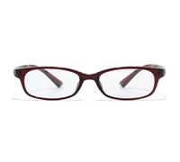 HASFOX Rectangle Eyewear Frames Clear Lens Bayonetta Fake Glasses Retro Fashion Office-Siren Aesthetic Y2K Style E22512, A02 Red, Medium