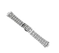 HASGTFM 11mm 12mm Convex Fit For Tissot PRX Super Player Watchband T137.407/410 T137.210 Metal Strap Stainless Steel Men's Women's Wristband(A silver)