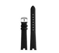 HASGTFM 12MM 14MM Bracelet Fit For Gucci Watch Strap Fit For GC Women YA141.4 YA141505 Leather Watchband Notch Fitting Wristband(Black-silver,14mm)