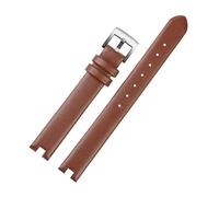 HASGTFM 12mm 14mm Strap Fit For Guc Leather Watch Band YA141401 YA141505 Series Female Watchband Notch Bracelet Black Brown(Brown sk,14mm)