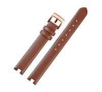 HASGTFM 12mm 14mm Strap Fit For Guc Leather Watch Band YA141401 YA141505 Series Female Watchband Notch Bracelet Black Brown(Brown rg,14mm)
