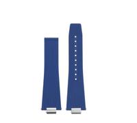 HASGTFM 12mm Men's Watch Strap Fit For Tissot PRX T137.407 T137.410 Super Player Fashion Rubber Watchband Quick Release Silicone Bracelet(Blue no buckle)