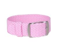 HASGTFM 14mm 16mm 18mm 20mm 22mm Solid color Perlon Woven Nylon watchbands bracelet fabric Woven Watch Strap Band Buckle belt black blue(W09 Pink,14mm)