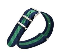 HASGTFM 18mm 20mm Army Sports Nylon Fabric Strap Breathable Black Belt Buckle Bands Watch Accessories 16mm 22mm 24mm Watch Bands(M37,18mm)