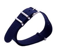 HASGTFM 18mm 20mm Army Sports Nylon Fabric Strap Breathable Black Belt Buckle Bands Watch Accessories 16mm 22mm 24mm Watch Bands(M05,24mm)