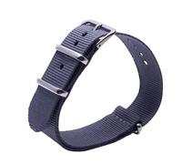 HASGTFM 18mm 20mm Army Sports Nylon Fabric Strap Breathable Black Belt Buckle Bands Watch Accessories 16mm 22mm 24mm Watch Bands(M04,24mm)