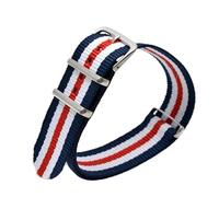 HASGTFM 18mm 20mm Army Sports Nylon Fabric Strap Breathable Black Belt Buckle Bands Watch Accessories 16mm 22mm 24mm Watch Bands(M23,16mm)