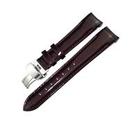 HASGTFM 18mm Crimson Leather Watchband Fit For Tissot 1853 T035 T035210 T035207 Wristband Women's Curved Watch Strap Bracelet(Purple,18MM_BLACK BUCKLE)