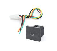 HASGTFM 1PC Car LED Parking Radar Front Fog Lights Spotligh Fan Power Supply Switch Button With Connection Wire Fit For Ford Focus(LED)