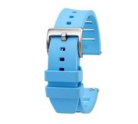 HASGTFM 20mm 22mm Quick Release Soft Fluororubber Watchband Fit For Breitling Avenger Super Ocean Silicone Watch Strap Watch Accessories(Sky Blue sk,22mm)