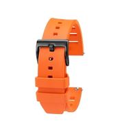 HASGTFM 20mm 22mm Quick Release Soft Fluororubber Watchband Fit For Breitling Avenger Super Ocean Silicone Watch Strap Watch Accessories(Orange bk,22mm)