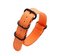 HASGTFM 22 24 26mm Double Sided Thickened Canvas Watch Band General Brands Nylon Seatbelt Fit For Panerai/Fit For Breitling/Fit For ZENITH Pilo(Orange bk,26mm)
