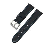 HASGTFM 22mm 24mm 26mm Nylon Texture Carbon Fiber Watchband Fit For Panerai Fit For Luminor PAM1312 441 Black Watch Strap Bracelet(Silver white,22mm)