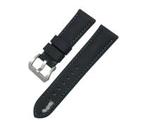 HASGTFM 22mm 24mm 26mm Nylon Texture Carbon Fiber Watchband Fit For Panerai Fit For Luminor PAM1312 441 Black Watch Strap Bracelet(Silver Yellow,24mm)