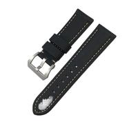 HASGTFM 22mm 24mm 26mm Nylon Texture Carbon Fiber Watchband Fit For Panerai Fit For Luminor PAM1312 441 Black Watch Strap Bracelet(Antique Black,24mm)