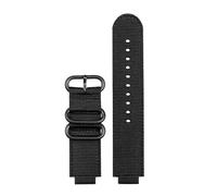 HASGTFM 24MM Bracelet Fit For TIMEX Soft Breathable Canvas Watch With Male Tide Compass Strap T2N721 T2N720 Nylon Black Red Watchband Buckl(Black-black)