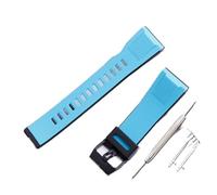 HASGTFM 24mm resin strap men's pin buckle watch accessories Fit For Casio GA2000 PRG-600 PRW-6600PRG-650 sports waterproof wristband ladies(Light blue black)