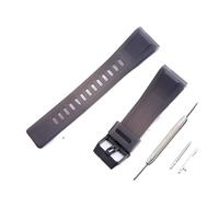 HASGTFM 24mm resin strap men's pin buckle watch accessories Fit For Casio GA2000 PRG-600 PRW-6600PRG-650 sports waterproof wristband ladies(Transparent black)