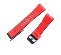HASGTFM 24mm resin strap men's pin buckle watch accessories Fit For Casio GA2000 PRG-600 PRW-6600PRG-650 sports waterproof wristband ladies(Red and black)