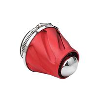 HASGTFM 35mm 42mm 48mm Motorcycle Air Filter Carburetor Cleaner Intake Filters Pipe Modified Scooter ATV Bike Motorbike(1pc Red)