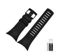 HASGTFM 35mm Watch Strap Fit For Suunto Core Silicone Watchband Replacement Bracelet Wristband Fit For Suunto Core Smart Watch Band(Black-black)