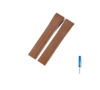 HASGTFM Arc Mouth Silicone Watch Strap Fit For Patek Philippe Aquanaut5167A/5164 Grenade Folding 21mm Watchbands(Brown-No buckle)