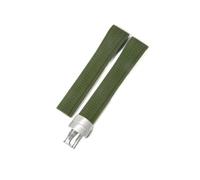 HASGTFM Arc Mouth Silicone Watch Strap Fit For Patek Philippe Aquanaut5167A/5164 Grenade Folding 21mm Watchbands(D-green-Steel-Z18)