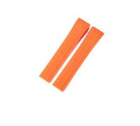 HASGTFM Arc Mouth Silicone Watch Strap Fit For Patek Philippe Aquanaut5167A/5164 Grenade Folding 21mm Watchbands(Orange-No buckle)