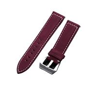 HASGTFM Black Brown Blue Red Retro Matte Leather Watch Band 18 20 22 24mm Leather Strap Stainless Steel Buckle Watchbands(Black 01,18mm)