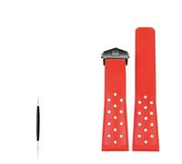 HASGTFM Breathable silicone strap 22mm Fit For TAG Heuer Fit For FORMULA 1 racing Carrera Race Fit For MONACO rubber watchband 22mm Men's Watch accessories(Red-black)
