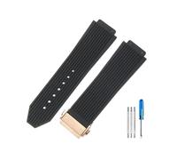 HASGTFM Breathable Skin Friendly Silicone Watchbands Fit For Yubo Big Bang Classic Fusion Series Strap 26x19mm(Black-Rose-Z2)