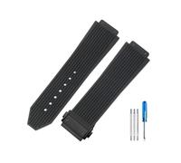 HASGTFM Breathable Skin Friendly Silicone Watchbands Fit For Yubo Big Bang Classic Fusion Series Strap 26x19mm(Black-Black-Z2)
