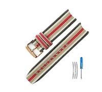 HASGTFM Canvas Watchband Accessories, Good Wear Resistance Nylon Watch Strap Fit For Burberry Fit For Omega Bu7600 7601 7602 7680 22mm(Stripes-Rose-K1)