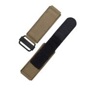 HASGTFM Comfortable And Breathable Hook And Loop Fastener Nylon Watchbands Fit For Panerai Fit For Bell Fit For Ross Canvas Watch Strap 22 24mm(Khaki-Black,24mm)