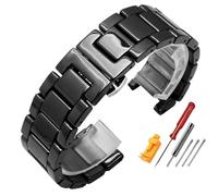 HASGTFM Concave ceramic strap 20 * 11mm 18 * 10mm 16 * 8m Fit For g-ucci Fit For omega Fit For GC Guess Fit For Dior Pasha notch wristband Men Women Watchband Accessories(Nero,20.12mm)