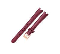 HASGTFM Concave Interface Leather Watchband Fit For GC Gucci YA14140 141501 Series Women's Breathable Skin Friendly Strap12x4 14x4mm(Red-RS-K12,12x4mm)