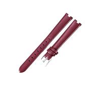 HASGTFM Concave Interface Leather Watchband Fit For GC Gucci YA14140 141501 Series Women's Breathable Skin Friendly Strap12x4 14x4mm(Red-ST-K12,12x4mm)