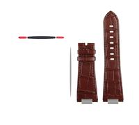 HASGTFM Convex End Leather Watchband Fit For Tissot 1853 Fit For PRX series Strap Belt T137.407 T137.410 Men's Bracelet Wrist Strap Bracelet 26x12mm(A-brown no clasp)