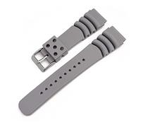 HASGTFM Diving Fluorine Rubber Watch Band 20mm 22mm 24mm Waterproof Sport Wrist Bracelet Watch Strap Fit For Seiko Diver Scuba(Grey Silver Bukcle,20mm)