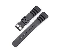 HASGTFM Diving Fluorine Rubber Watch Band 20mm 22mm 24mm Waterproof Sport Wrist Bracelet Watch Strap Fit For Seiko Diver Scuba(Black Black Buckle,22mm)