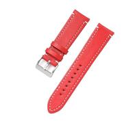 HASGTFM Double-sided Leather 18mm 20mm 22mm 24mm Watchband Quick Release Watch Band Strap Men Women Yellow Red Black Watch Accessories(Black 01,18mm)