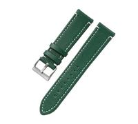 HASGTFM Double-sided Leather 18mm 20mm 22mm 24mm Watchband Quick Release Watch Band Strap Men Women Yellow Red Black Watch Accessories(Grn,20mm)