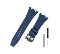 HASGTFM Durable And Comfortable Watch Band Fit For Audemars Piguet Fit For Royal Oak Offshore 15703 15400 With Silicone Watchband(Blue-Black-K14)