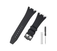 HASGTFM Durable And Comfortable Watch Band Fit For Audemars Piguet Fit For Royal Oak Offshore 15703 15400 With Silicone Watchband(Black-Black-K14)