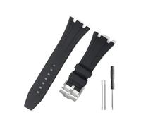HASGTFM Durable And Comfortable Watch Band Fit For Audemars Piguet Fit For Royal Oak Offshore 15703 15400 With Silicone Watchband(Black-Steel-K14)