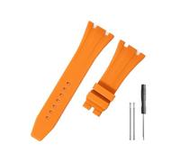 HASGTFM Durable And Comfortable Watch Band Fit For Audemars Piguet Fit For Royal Oak Offshore 15703 15400 With Silicone Watchband(Orange-No)