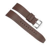 HASGTFM Durable and Wear-resistant Silicone Universal Watchbands Soft Comfortable Strap 20 22 24mm(Coffee-Steel-K2,20mm)
