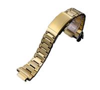 HASGTFM Fit For CASIO Fit For G-Shock Fine Steel Watchbands GW-5000 5035 DW5600 GWM5610 Men's Black Silver Watch Strap16mm(5600 gold)