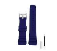HASGTFM Fit For CASIO swordfish MDV106-1A MDV-107 MTP-VD01 MDV-106D efr-303l strap men's wristband bracelet 22mm Sports silicone watchband(Blue Silver)